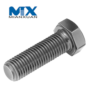 Stainless Steel Hex Head Bolt DIN931 DIN933 Bolt and Nut with Black Finish