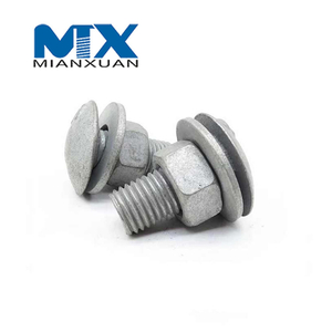 Galvanized Carbon Steel Oval Head Bolt for Highway Fences