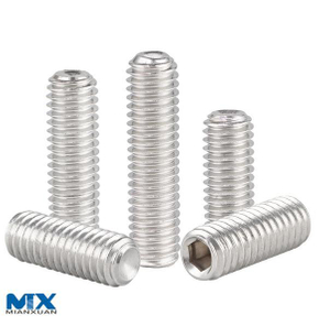 Stainless Steel Hexagon Socket Set Screws with Flat Point