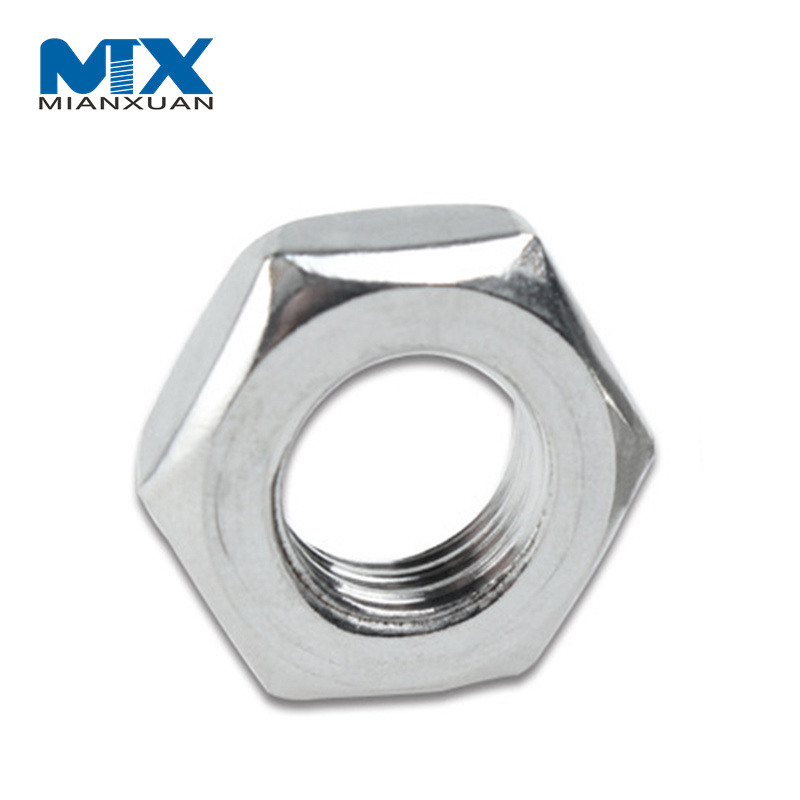 DIN439 ISO4035 Stainless Steel Chamfered Hexagon Thin Nuts M3 M4 M5 M6 M8 SS304 Stainless Steel Hexagonal Nut