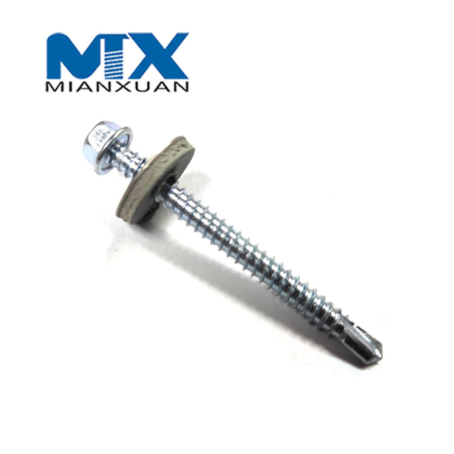 Bi-Metal Self Drilling Screws Hex HD (SS304+CS) Hardened, EPDM Wasger