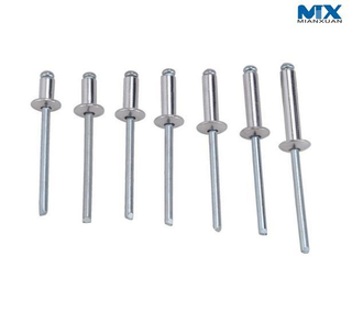 Open End Blind Rivets with Break Pull Mandrel and Protruding Head - Al/St