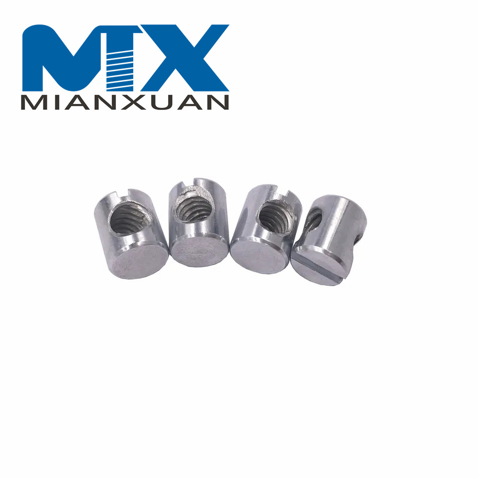 Stainless Steel M8 Nuts Cross Dowel Hole Connecting Nut