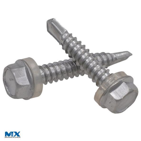 Hexagon Head Drilling Screws with Tapping Screw Thread with Collar
