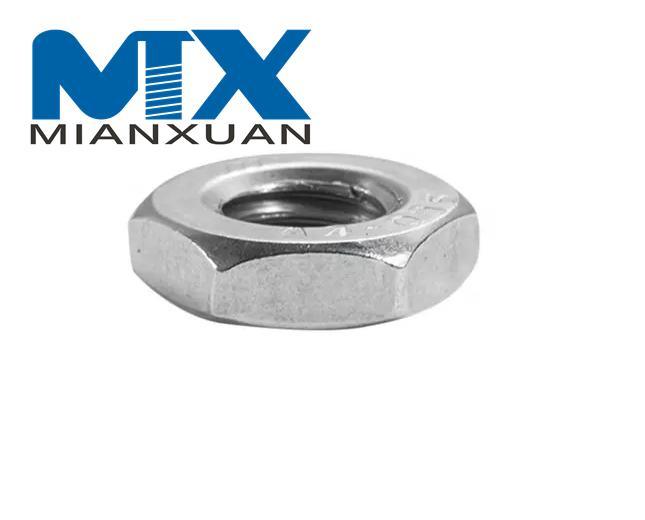Stainless Steel A2 A4 DIN439 Hex Jam Thin Nut