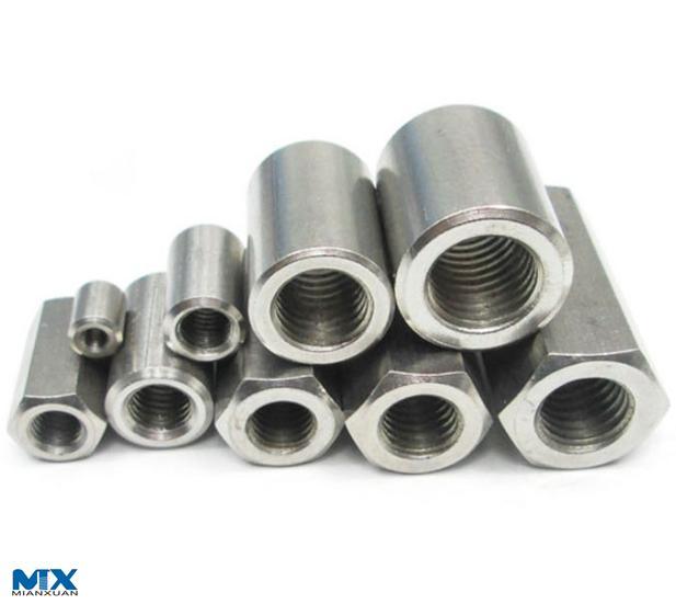 Hexagon Coupling Nuts 3D for Thread Rods