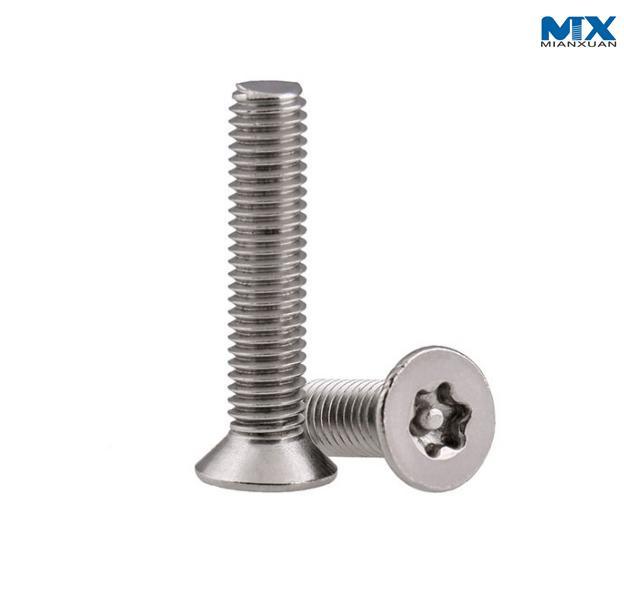 Countersunk or Pan Head Safety Screws with Pin
