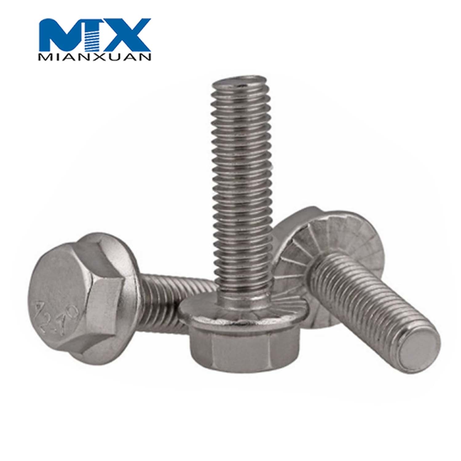 DIN6921 Hex Head Bolt Knurled No-Knurled Stainless Steel
