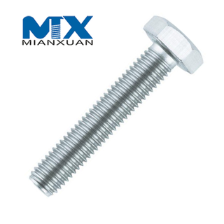 Fastener Blue White Zinc Plated Building Material Hex Head Bolts DIN933 DIN931 ANSI/ASME B18.2.1
